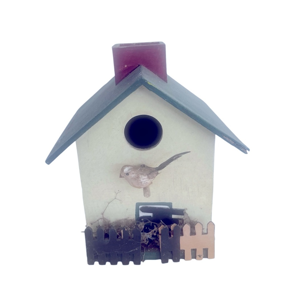 Birdhouse decor tissue box holder